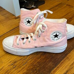 Pink Platform Converse
